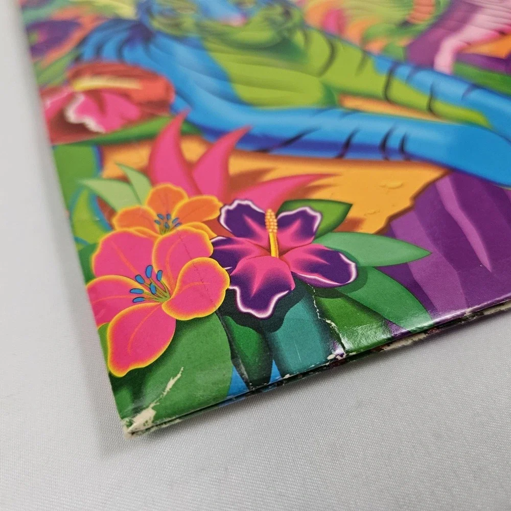 Vintage Lisa Frank Aloha Tigers 3 Ring Binder Folder Stuart Hall 90s